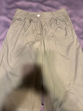 LOFT High waisted Wide leg Olive Green Casual Pants Size 8